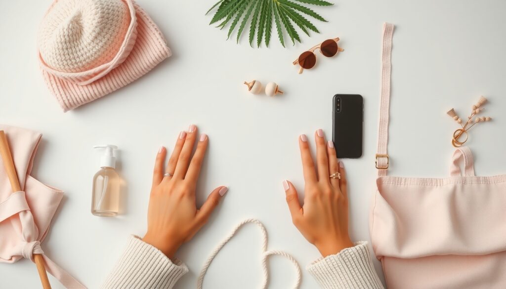 SPA 브랜드 - flat lay of trendy SPA brand clothing items including tops and accessories on white background, 2026 fashion trend concept