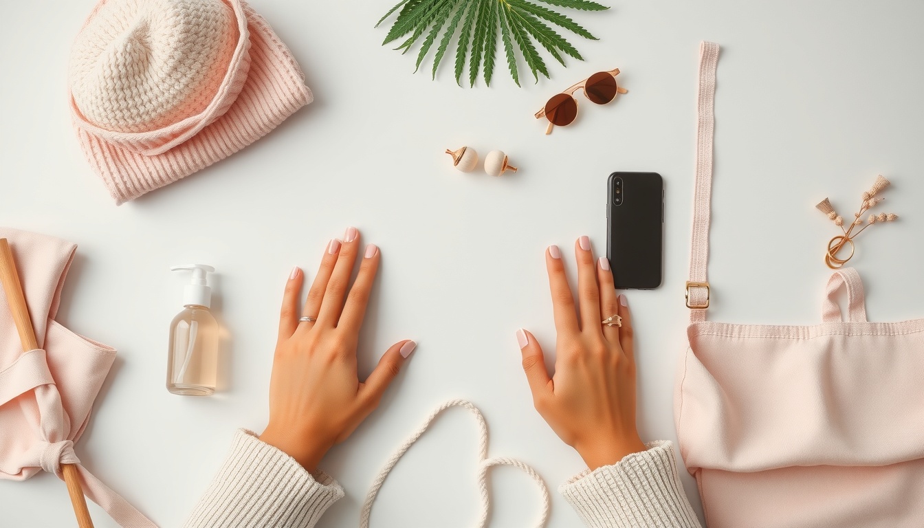 SPA 브랜드 - flat lay of trendy SPA brand clothing items including tops and accessories on white background, 2026 fashion trend concept