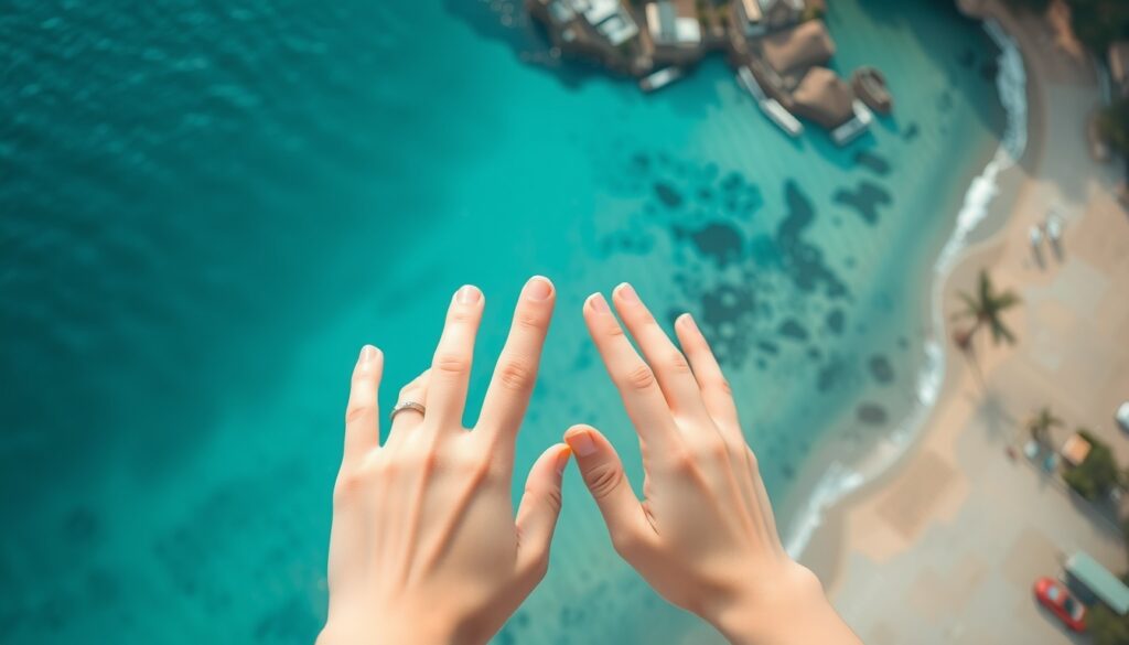 강릉 여행 - aerial view of Gangneung beach coastline with turquoise ocean water and pine trees, travel destination concept