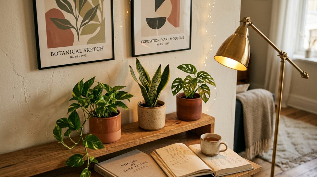 Ceramic pots on shelf 202605071744