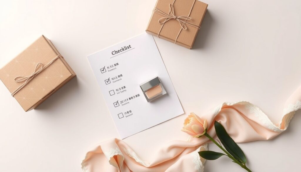 이사 준비 - flat lay of moving checklist, cardboard boxes, and sticky notes on white desk, moving preparation concept