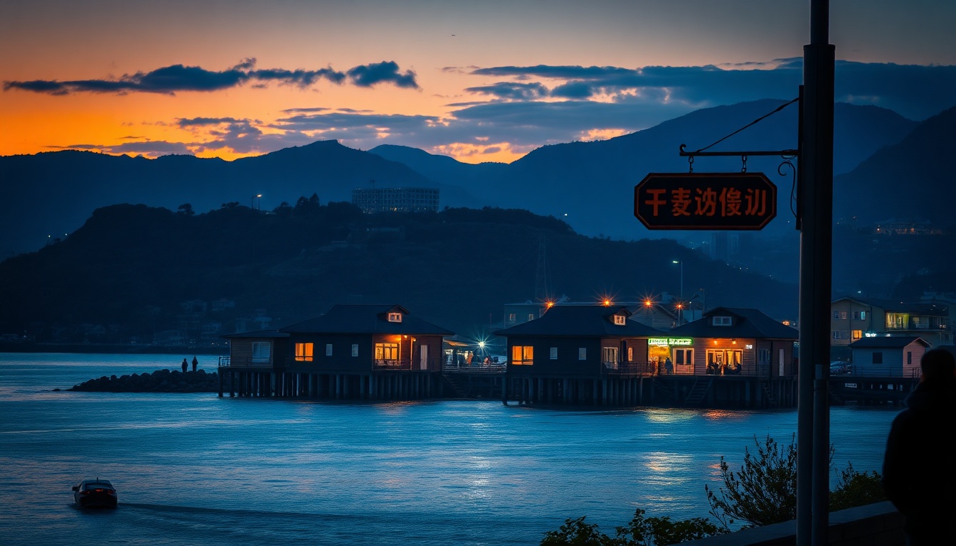 국내 여행지 추천 여행 - scenic view of Busan coastal village with blue sea and colorful houses, domestic travel recommendation in Korea 2026