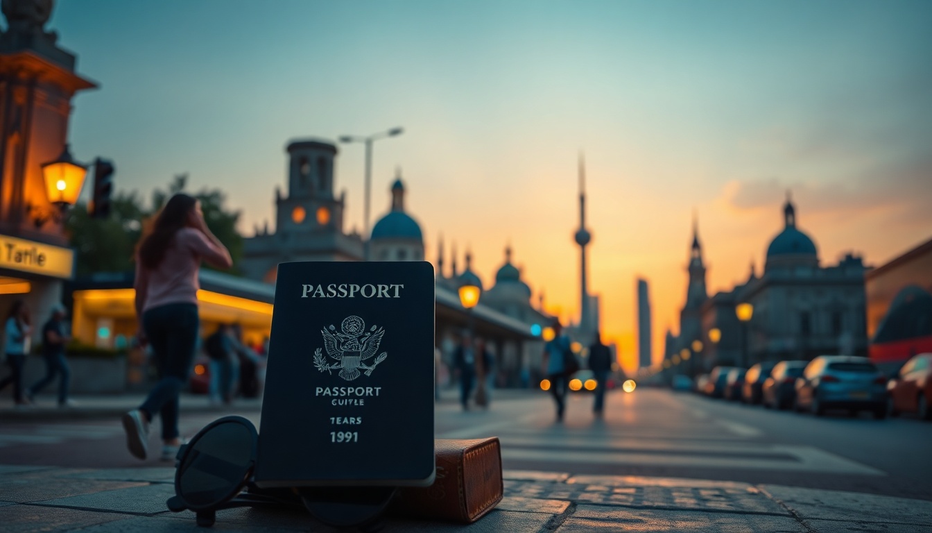 바캉스족 잡는다 - flat lay of summer vacation travel essentials including passport, sunglasses, sunscreen and tropical hat on white background, baecation planning concept