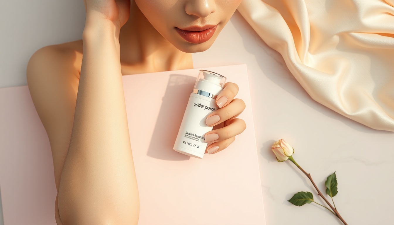 네일 아트 - upper body shot of Korean woman with face visible, showing beautiful nail art on hands, natural hands pose, close-up elegant style