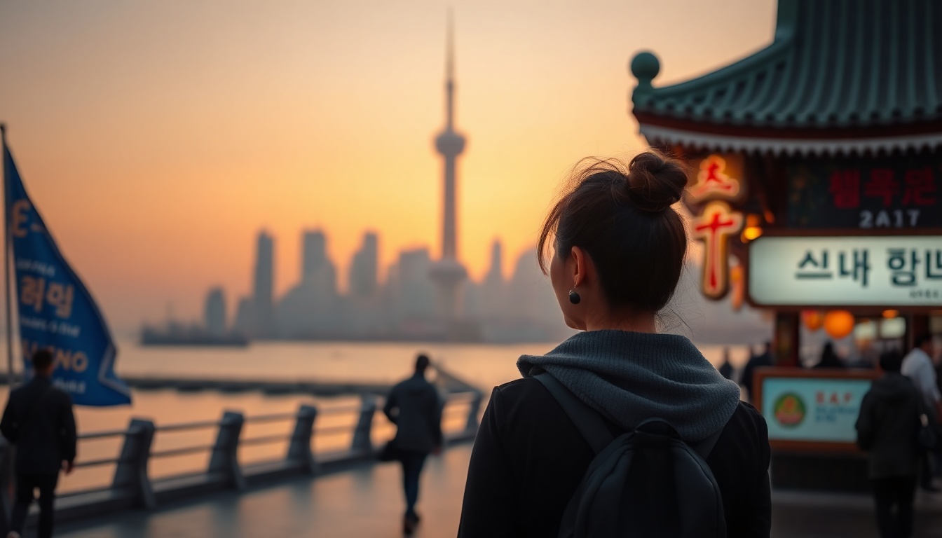 국내 여행지 추천 여행 - Korean woman full body shot with face visible, standing at scenic coastal travel destination in summer, holding a travel bag, natural hands