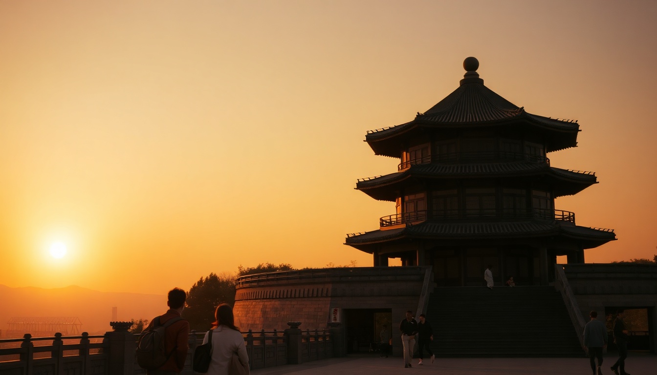 경주 시티투어 - Gyeongju Cheomseongdae observatory and Daereungwon tumuli at golden sunset, Gyeongju city tour landmark