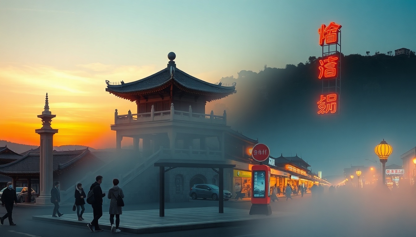 경남도 문화관광 - collage of Gyeongnam cultural tourism spots including Tongyeong port, Hadong green tea field, Geoje ocean view