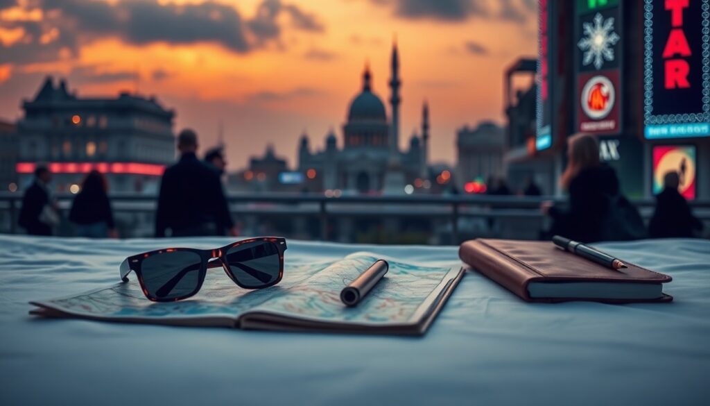 국내 여행지 추천 여행 - flat lay of summer travel essentials, map, sunglasses, and notebook on white background, Korean domestic travel recommendation concept