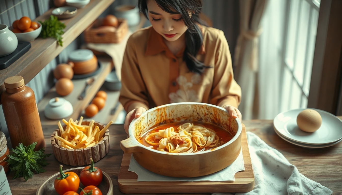 홍진경 걸그룹에 - Korean woman upper body shot with face visible, organizing kitchen shelves with containers and labels, natural hands, home organization concept