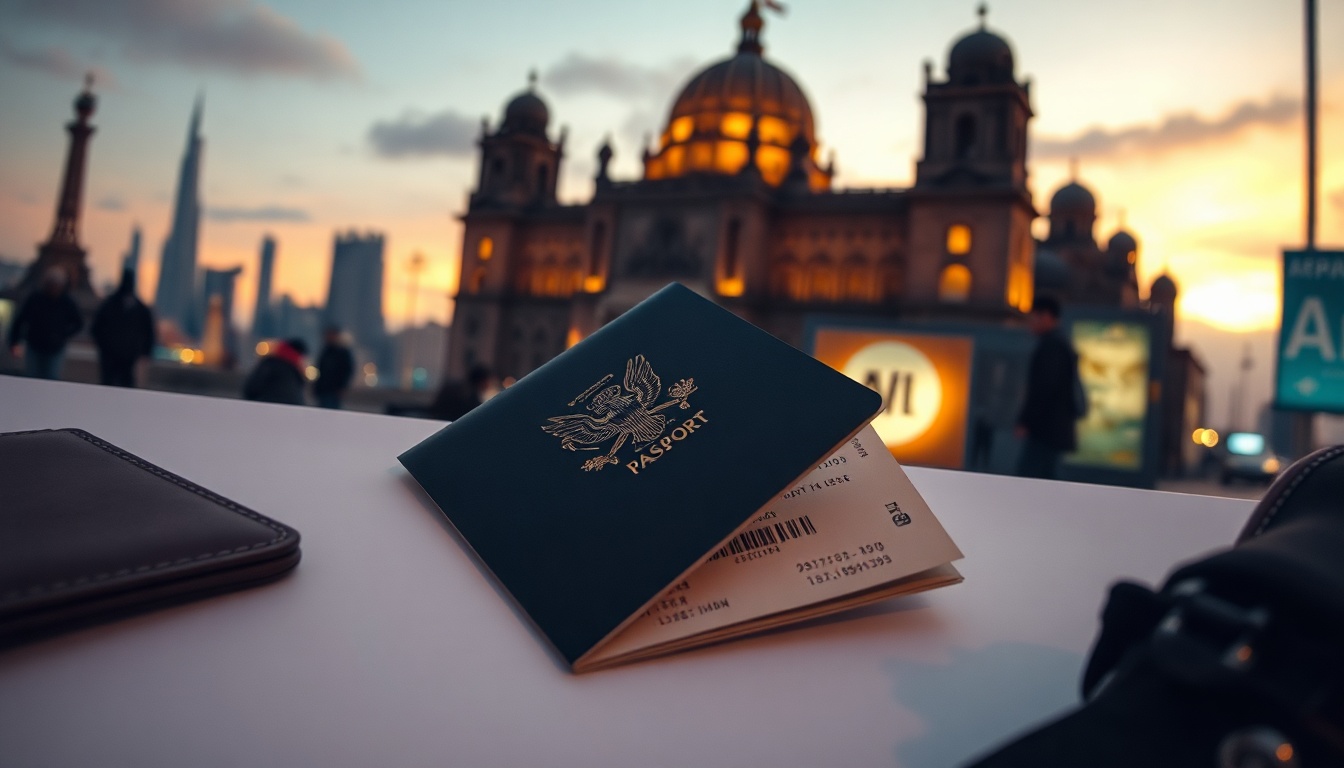 항공 제주항공 - flat lay of passport, airplane ticket, and travel accessories on white background, Japan travel planning concept