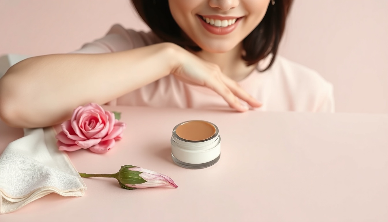 MBTI검사 - Korean woman upper body shot with face visible, smiling while taking MBTI test on smartphone in cozy room, natural hands
