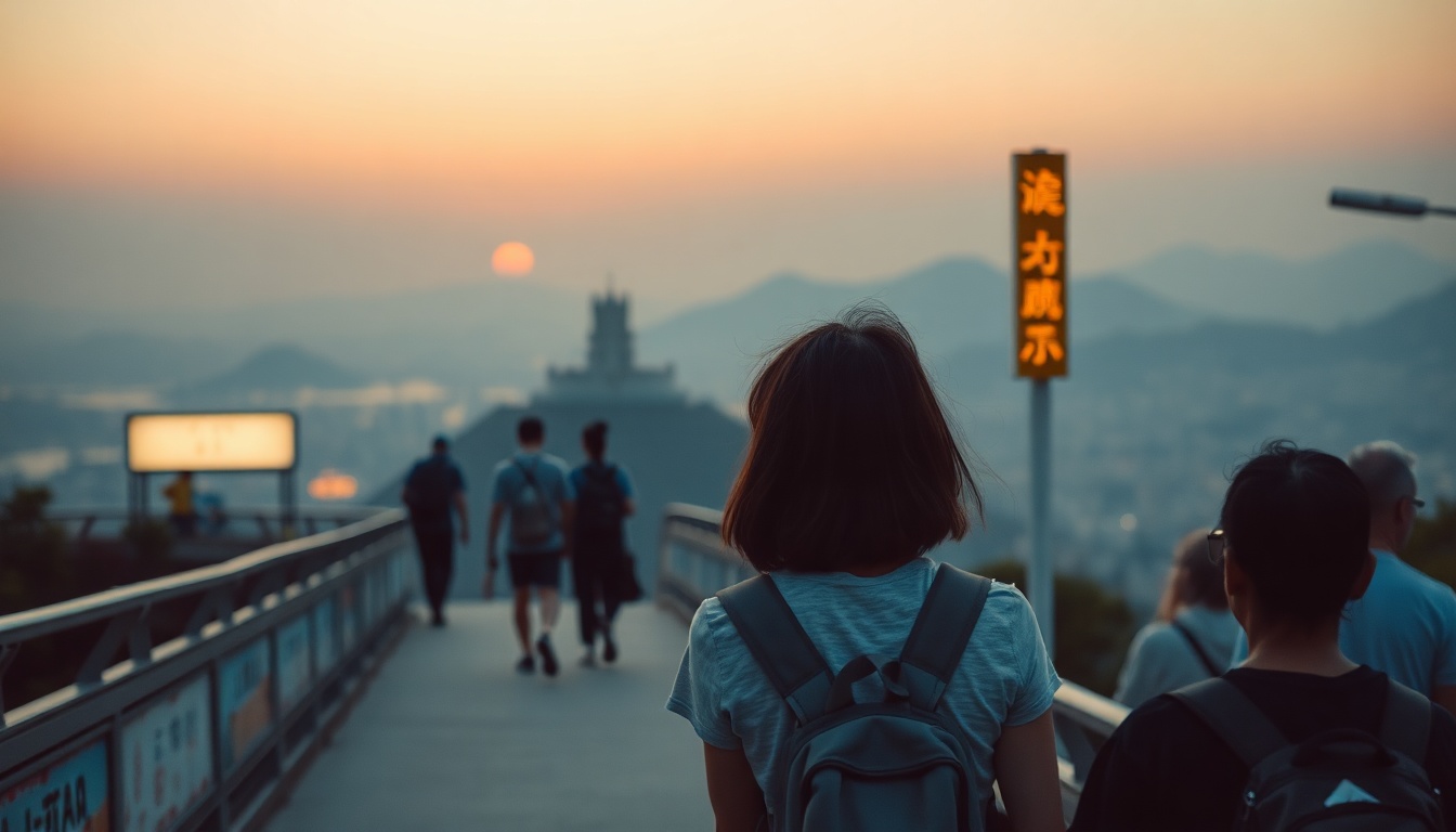 제주도 숨은 명소 여행 - woman walking alone on Jeju island scenic trail, upper body shot with face visible, summer travel in Korea, natural background