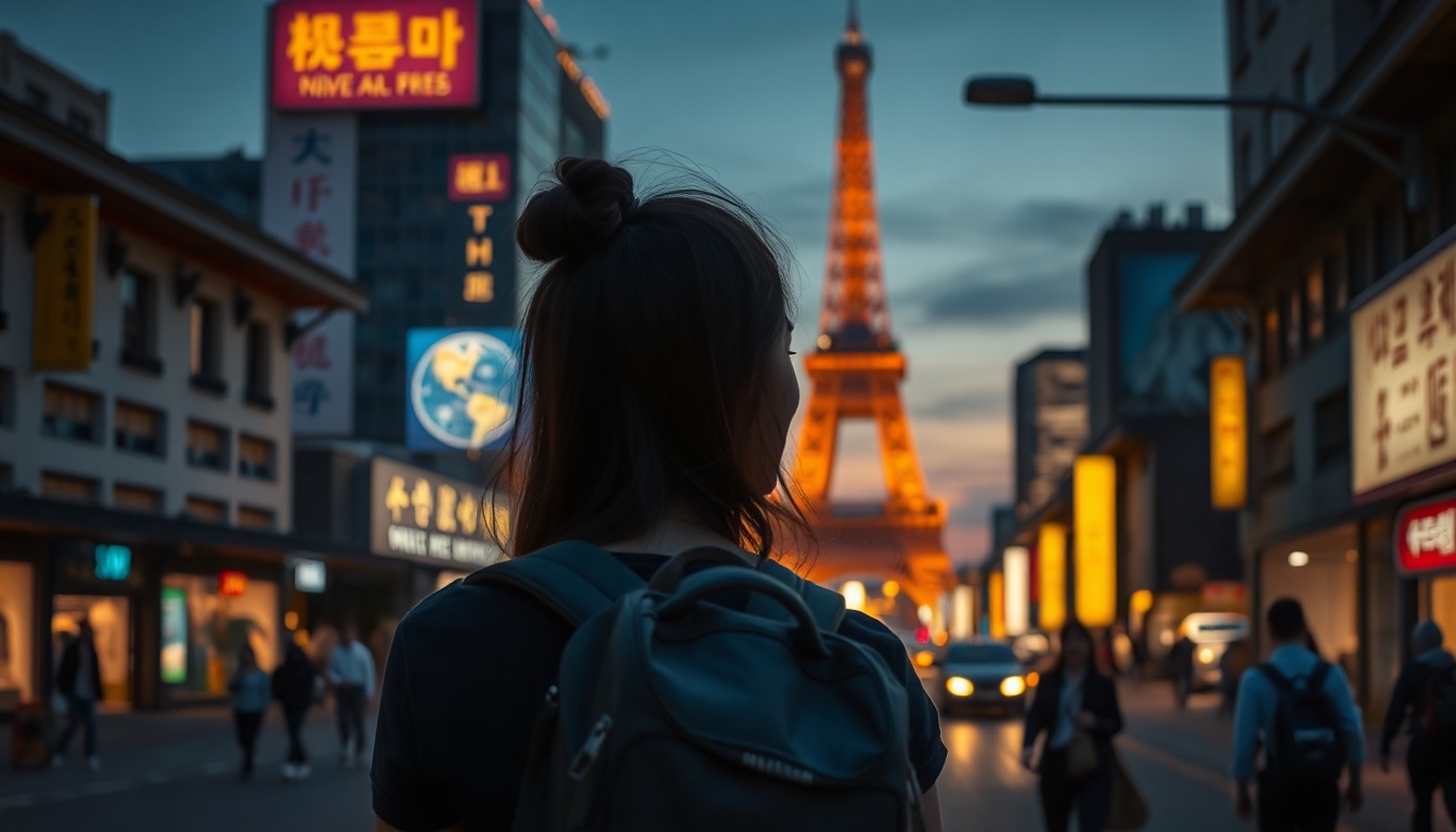 하나투어 패키지 - Korean woman upper body shot with face visible, smiling and browsing travel packages on laptop in cozy living room, natural hands, hana tour package planning