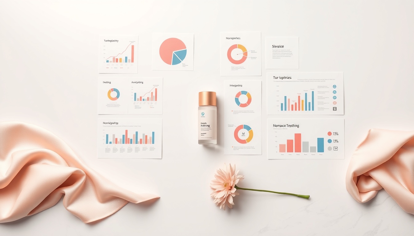 인포그래픽 - flat lay of colorful infographic design elements, charts and icons on white desk, infographic creation concept