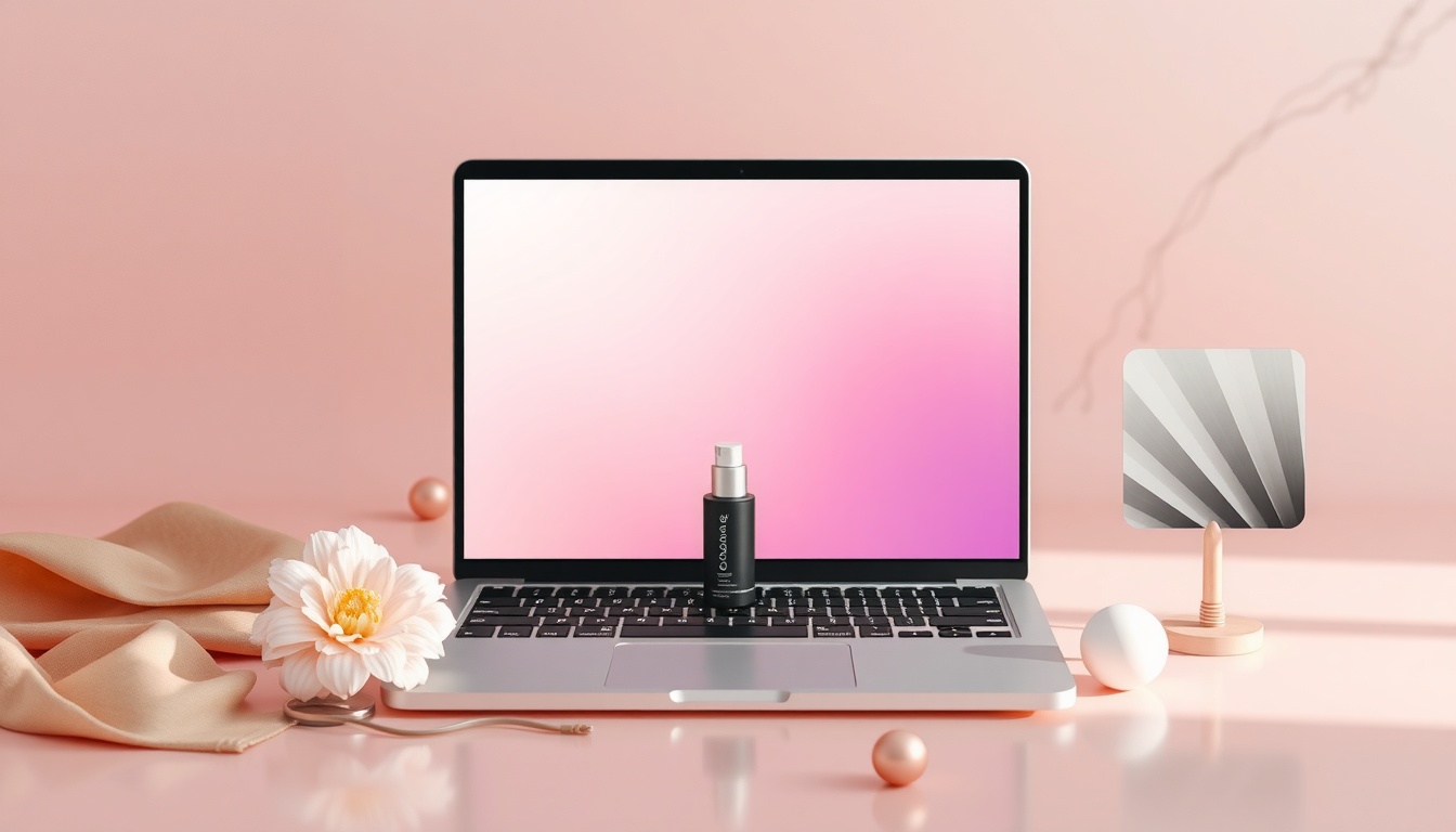 UI 디자인 - flat lay of Figma UI design screen on laptop, surrounded by color swatches and design notes, modern UI design tools concept