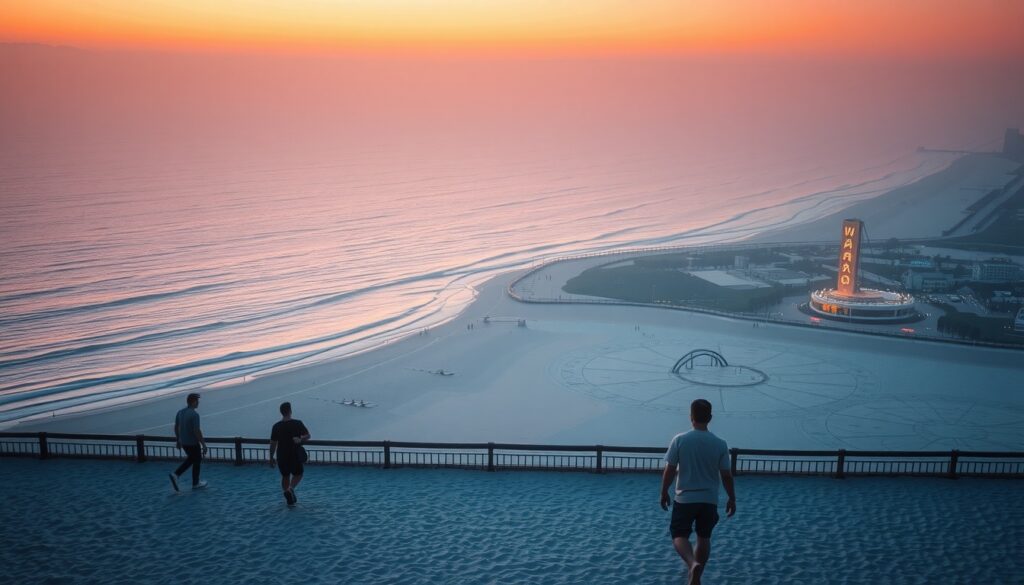 완도군 여름 - aerial view of Wando Myeongsashiri beach in summer, turquoise sea and white sand, travel destination South Korea