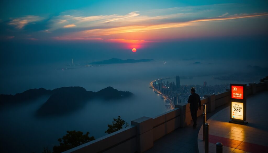 여수세계섬박람회 섬에서 - aerial view of Yeosu islands at sunrise, South Korea travel destination, 2026 World Islands Expo concept