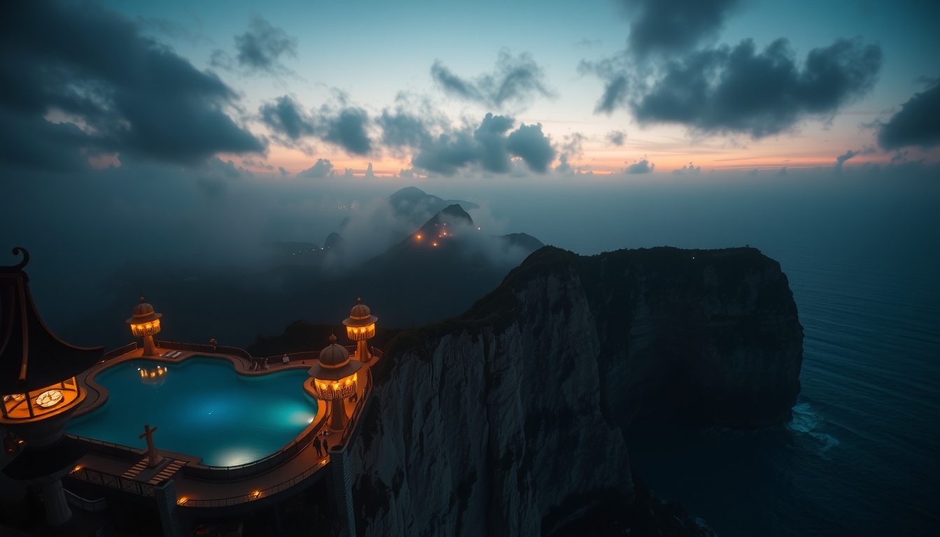 발리 여행 - Kelingking Beach Nusa Penida Bali, dramatic cliff with turquoise ocean, aerial shot, Bali travel destination