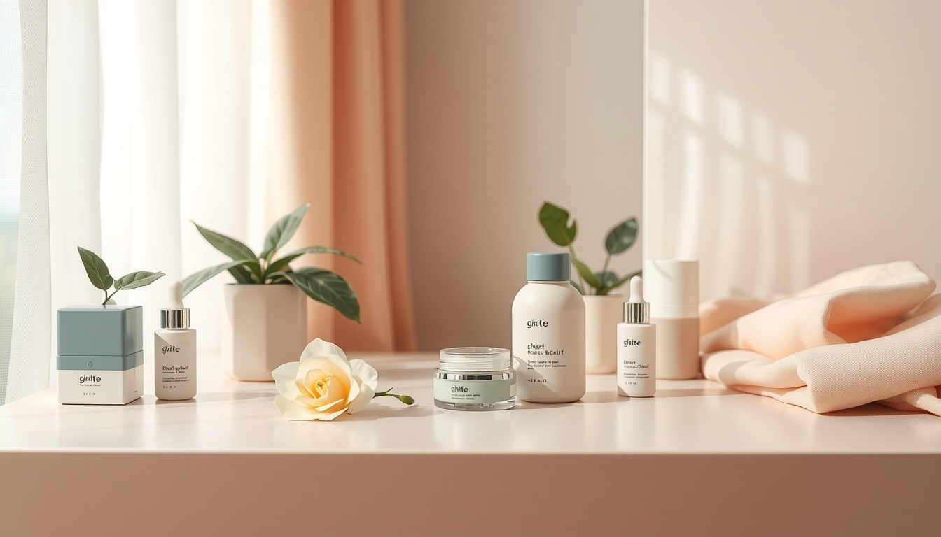 자취방 인테리어 - flat lay of cozy studio apartment interior decoration items including plants, candles, and small furniture on white background, home interior concept