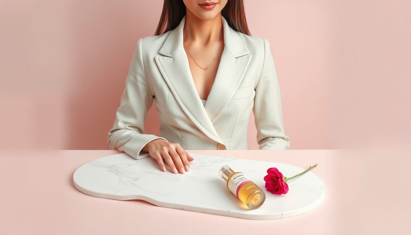 출근룩 코디 - Korean woman full body shot with face visible, wearing stylish office blazer and wide pants coordination, natural hands, bright indoor setting