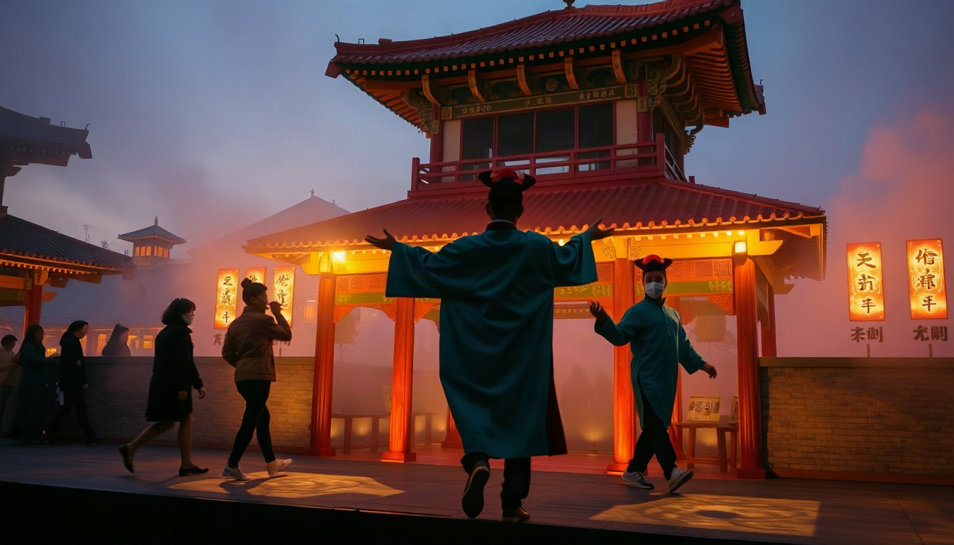 진도군 진도 - traditional Korean folk art performance at Jindo cultural center, colorful costumes and dancers, travel experience