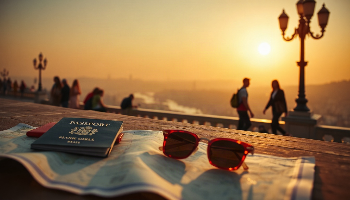 여기어때 스페인 - flat lay of Spain travel essentials including passport, map, sunglasses and sunflowers on white background, Hola Spain travel concept