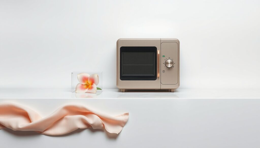 가전 추천 - flat lay of modern home appliances on white background, 2026 home appliance recommendation concept, aesthetic interior