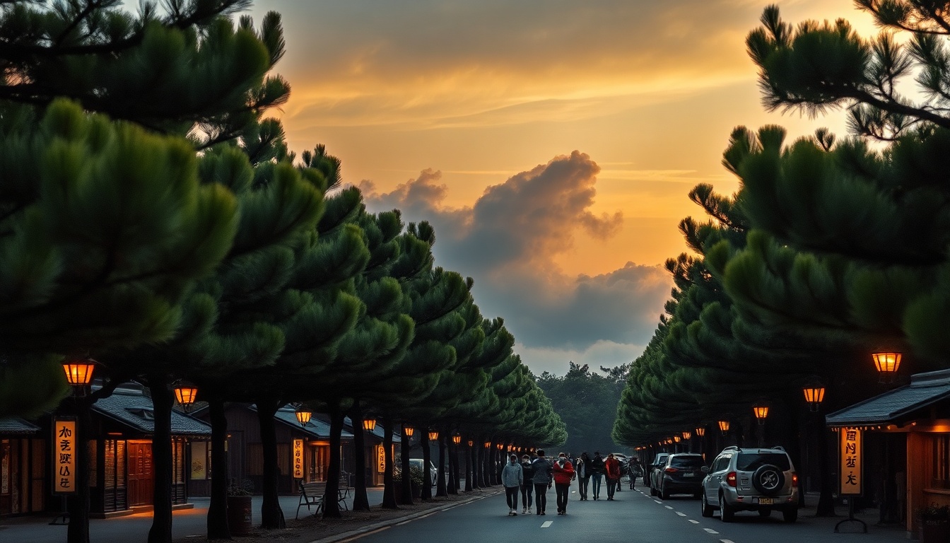 트래블투데이 보령시 - Seongju mountain natural recreation forest in Boryeong, lush green pine trees with clear stream in summer