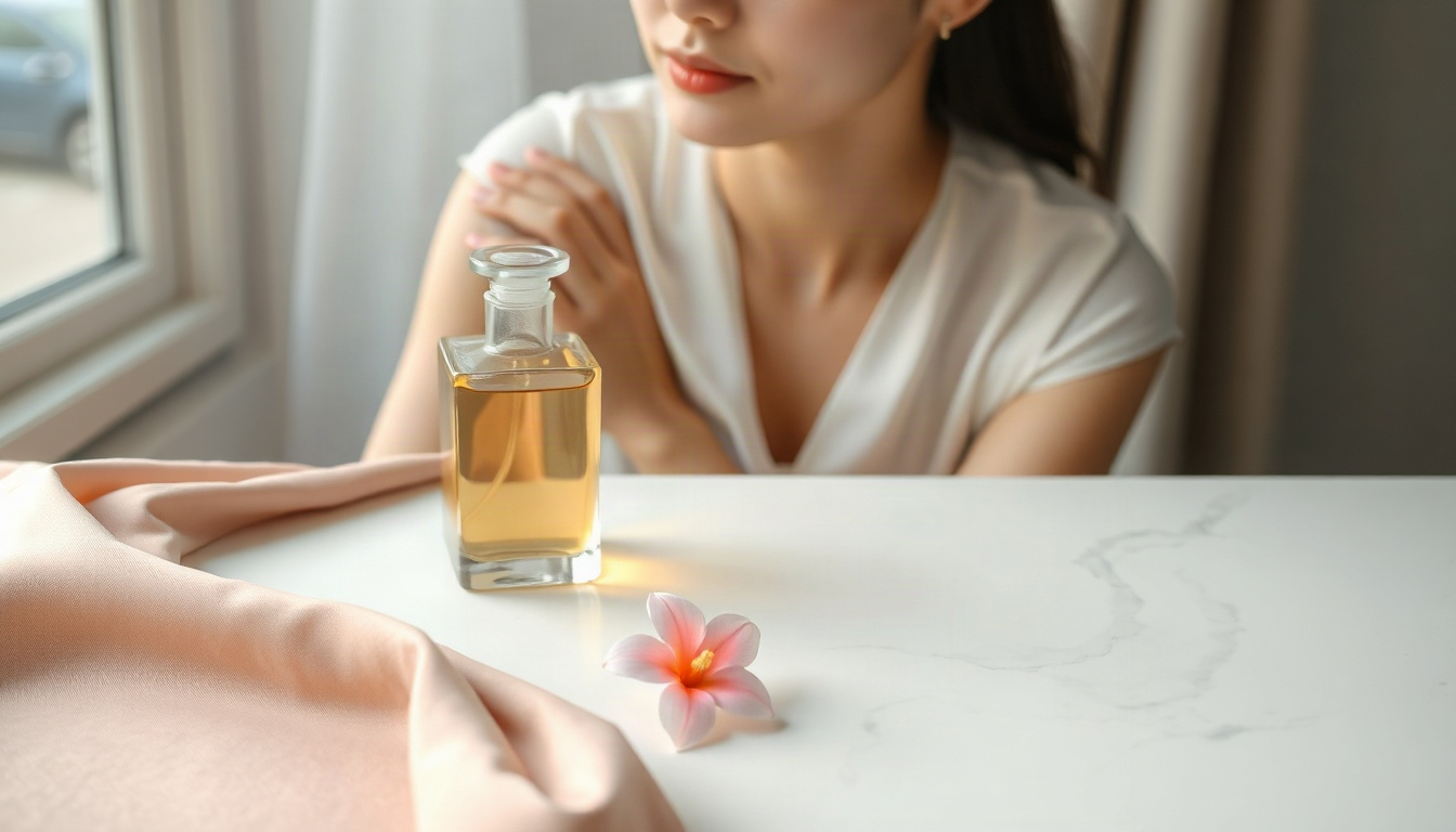 스트레스 해소 - Korean woman full body shot with face visible, sitting by window with herbal tea and open book, warm natural light, stress relief lifestyle